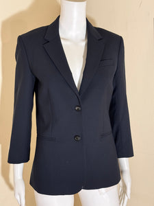 The Row Black 3/4 Sleeve Blazer Jacket Sz 6