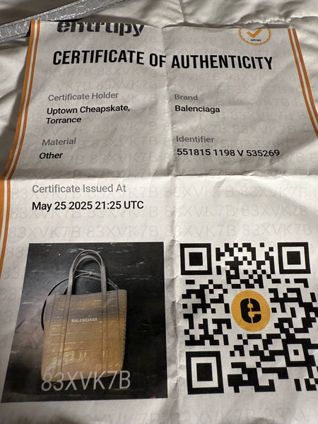 Balenciaga Classic Embossed Crocodile
Leather Handbag