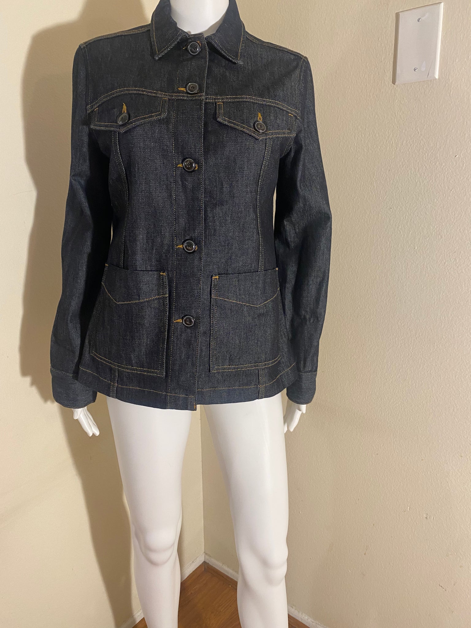 Frame Blue Denim Jacket & Coat Size: M