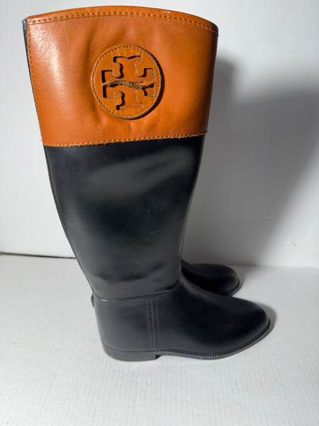 Tory Burch Boots Black&Brown Sz 8