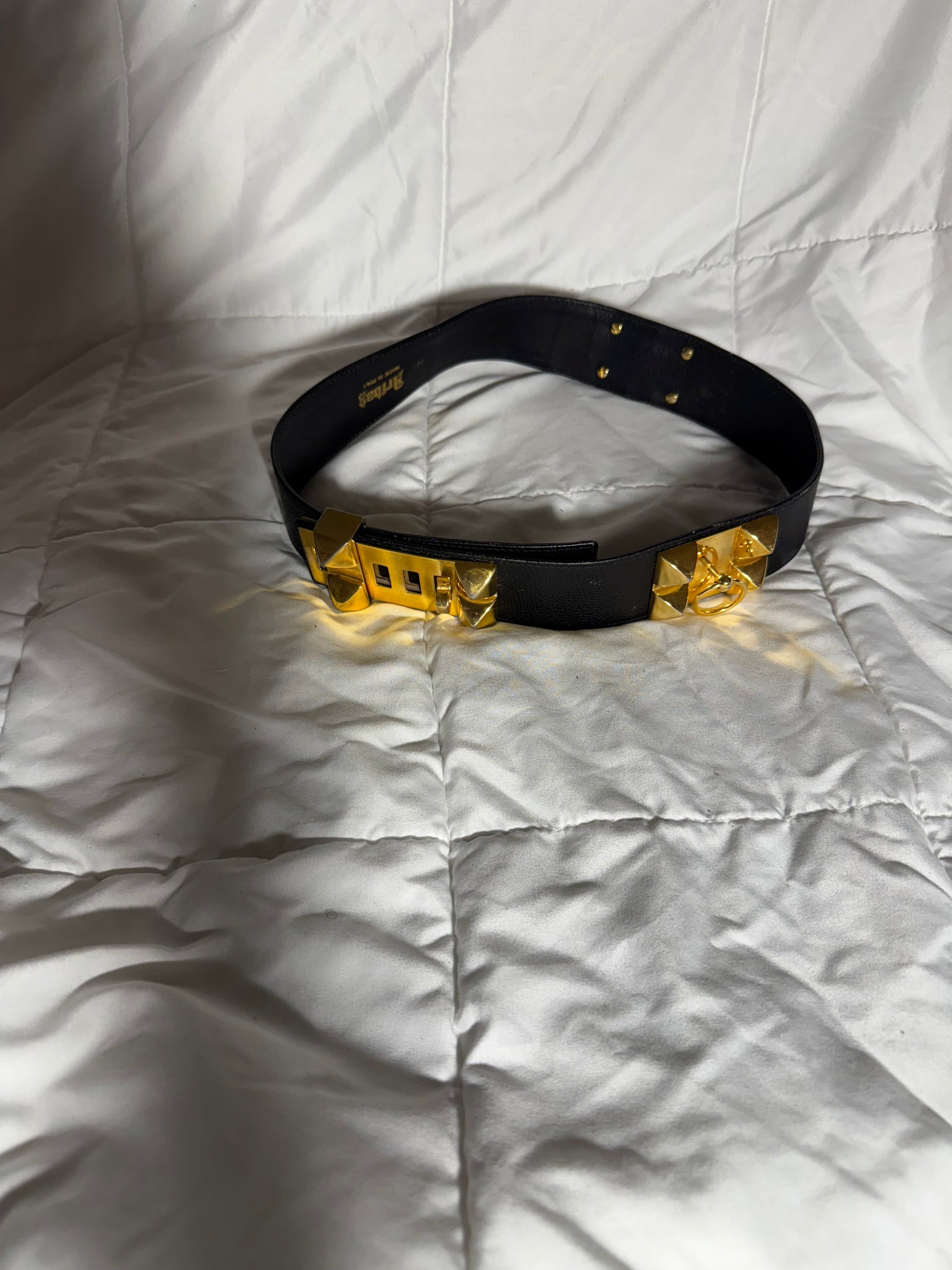 Collier De Chien Belt Black/ Gold