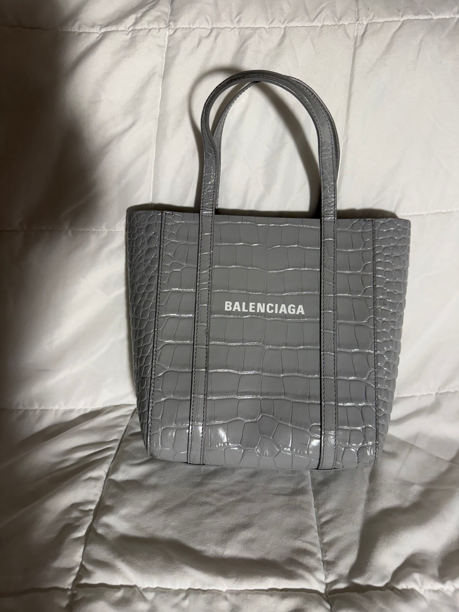 Balenciaga Classic Embossed Crocodile
Leather Handbag