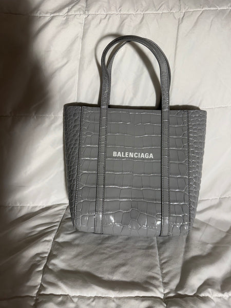 Balenciaga Classic Embossed Crocodile
Leather Handbag
