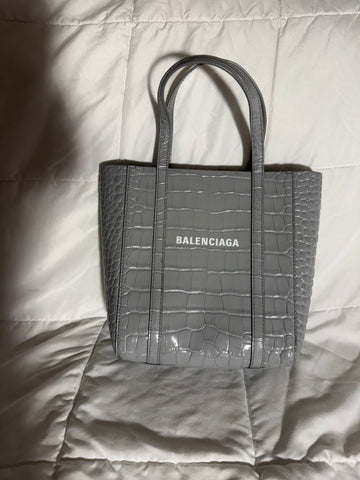 Balenciaga Classic Embossed Crocodile
Leather Handbag