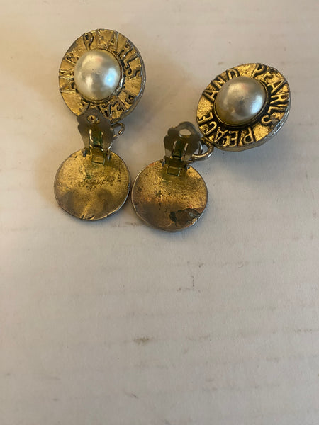 Moschino Milano Gold Plated Earrings