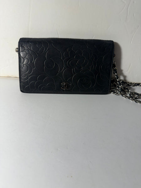 CHANEL Camellia Black
Embossed Wallet
