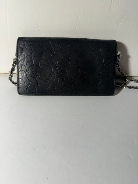 CHANEL Camellia Black
Embossed Wallet