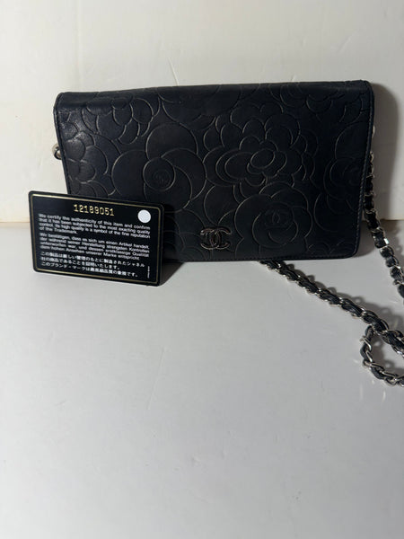 CHANEL Camellia Black
Embossed Wallet