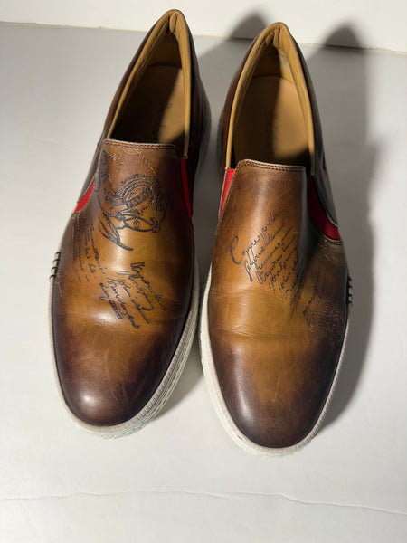 BERLUTI
Leather Printed Loafer Sneakers Size: 11