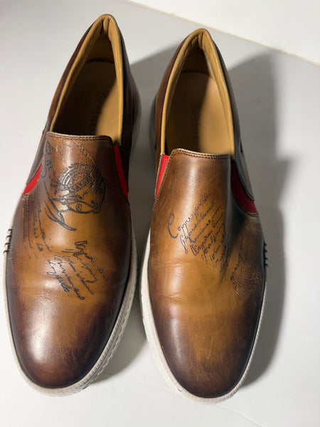 BERLUTI
Leather Printed Loafer Sneakers Size: 11