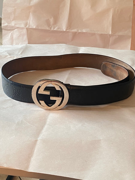 Gucci Signature leather belt Sz L