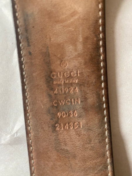 Gucci Signature leather belt Sz L