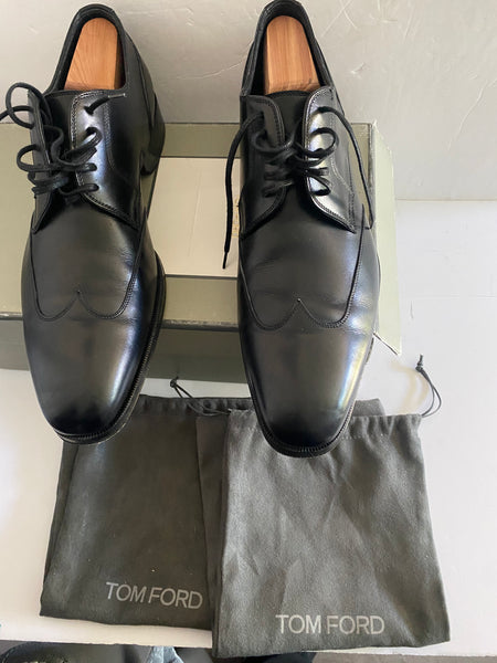 Tom Ford Lace Ups - Leather Black Shoes for Men Sz 12.5