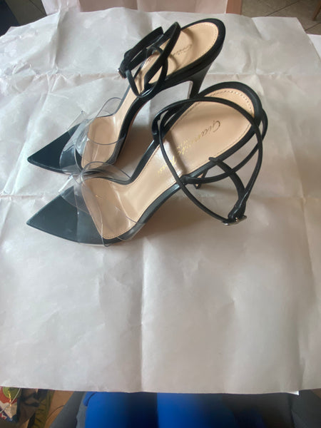 Gianvito Rossi Open-Toe Strass Sandals Size 38/7