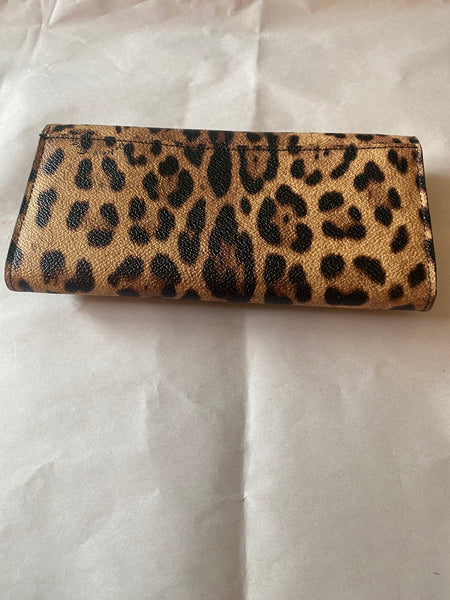 Dolce & Gabbana leopard-print long leather wallet