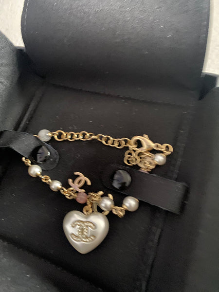 Chanel Pearl Charm Bracelet