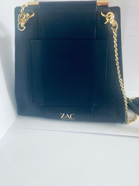 Zac Zac Posen Leather Black Bucket Bag