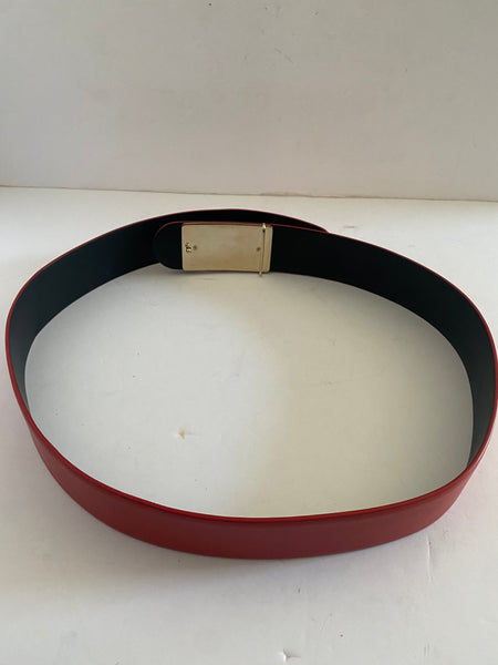 Chanel Red Logo Belt Sz 85/34