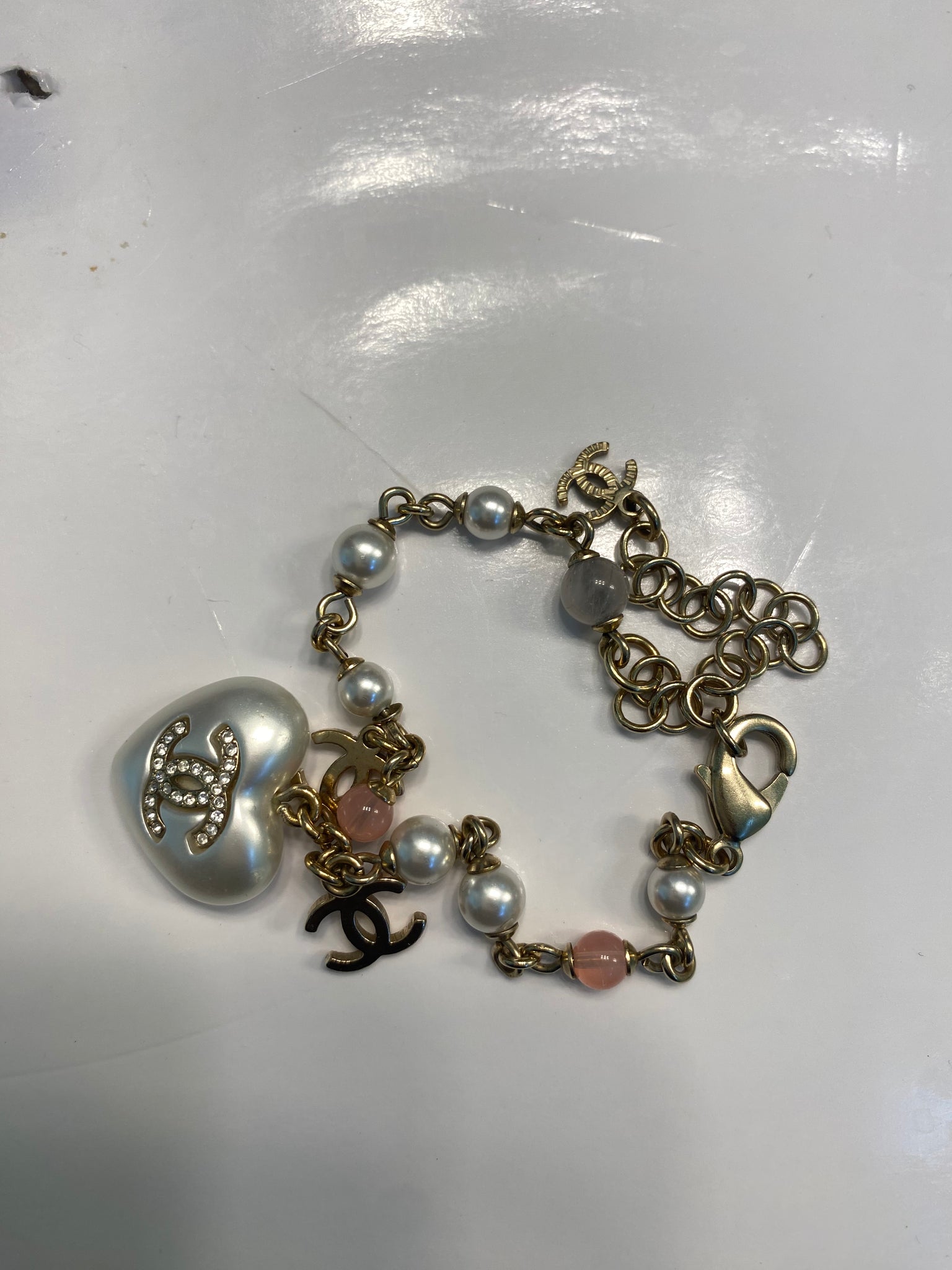 Chanel Pearl Charm Bracelet