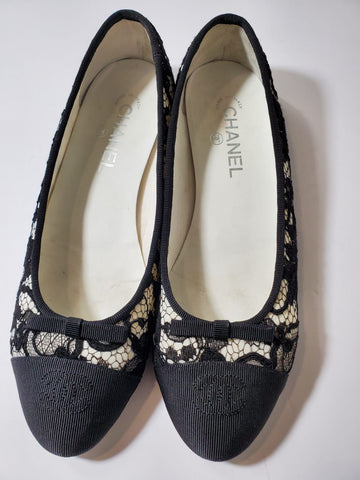 CHANEL Lace  Flats