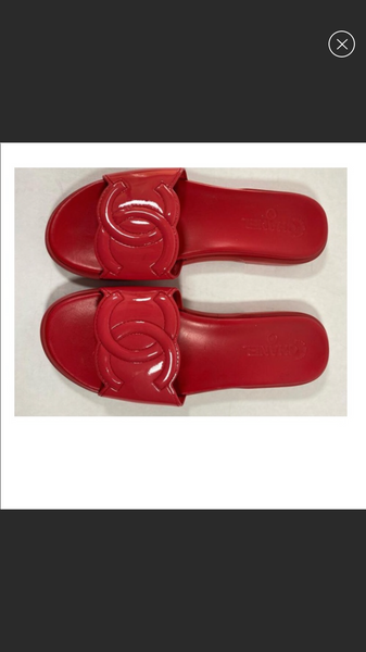 Chanel  Patent Calfskin Sandal.