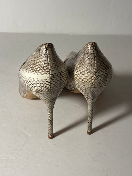 MANOLO BLAHNIK Snakeskin Animal Print Pumps Sz: 40.5/9.5