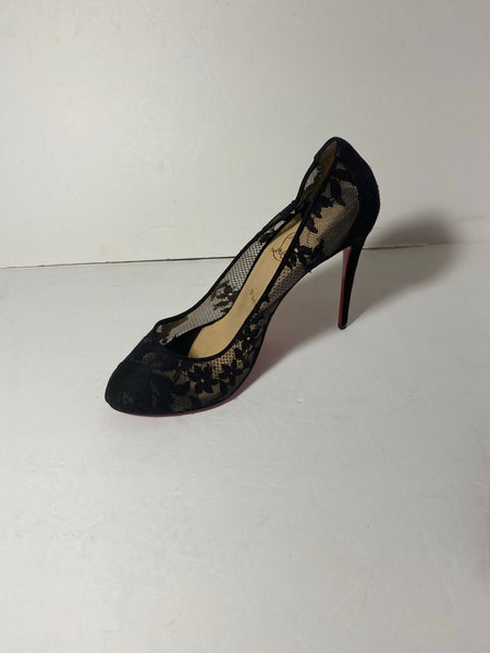 CHRISTIAN LOUBOUTIN Lace Pattern Pumps Size: 40.5