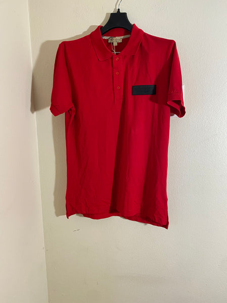 Burberry Men’s Red Polo Shirt Sz L