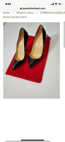 CHRISTIAN LOUBOUTIN Patent Tricolore Heel Regular price