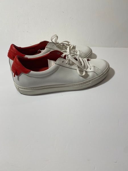 GIVENCHY White & Red Sneakers Size: 44 US 11