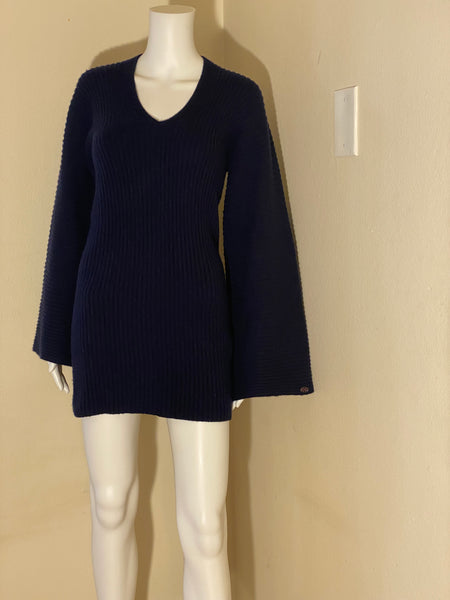 Chanel Dark Blue Long Sleeves Sweater Sz: 34