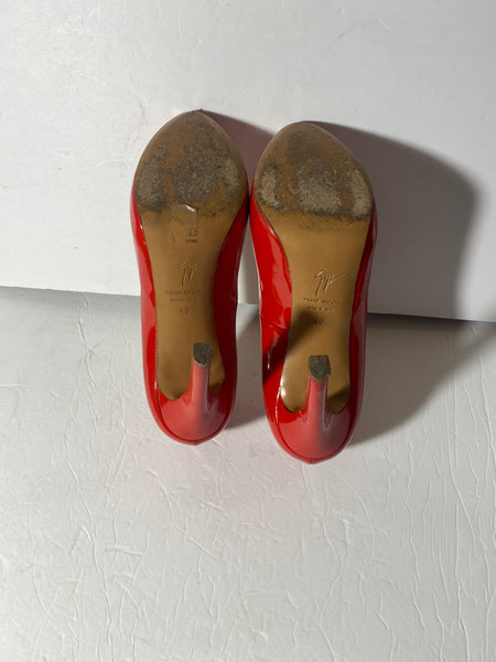 Guiseppe Zanotti - Red Leather Textured Pumps Sz40/9