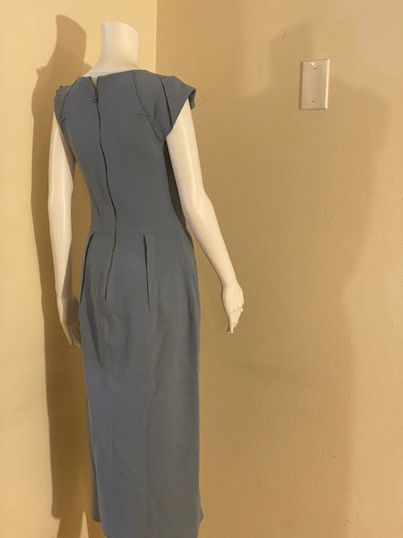 Roland Mouret Blue Embellished Neck Dress US : 8