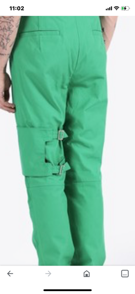 AMBUSH Men’s Pocket Strap Green Pants Size 3 IT 52