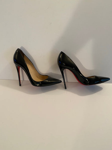 CHRISTIAN LOUBOUTIN Black Patent pigalles Heels