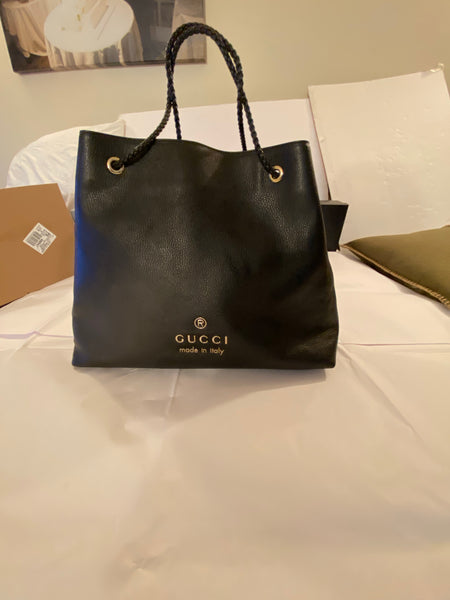 Gucci Black Leather Tote