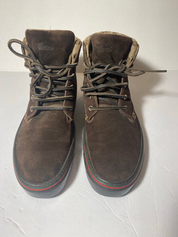 Gucci Men's Brown Suede Boots Size: 42.5 US: 9.5