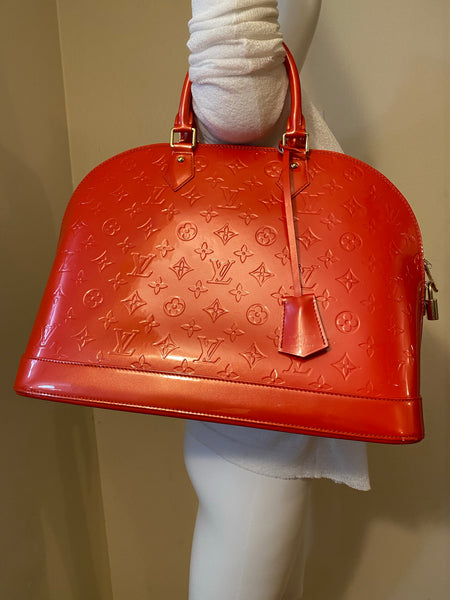 Louis Vuitton 0range Patent Leather Bag