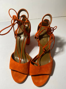 Aquazzura Suede T-Strap Sandals Size: 39 US 9