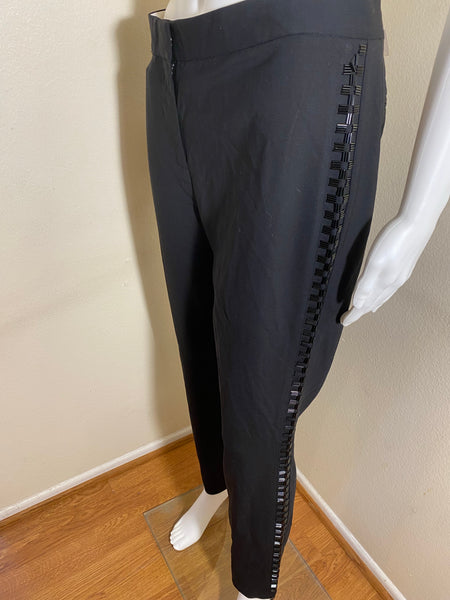 Diane von furstenbug black textured pants Size: 10