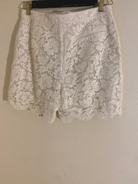 VALENTINO High-rise lace shorts Size: 8