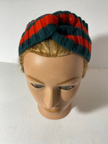 GUCCI Wool Web Headband Green Red Size M