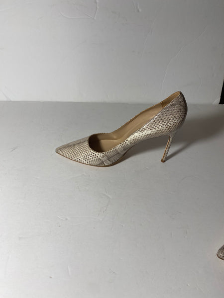 MANOLO BLAHNIK Snakeskin Animal Print Pumps Sz: 40.5/9.5