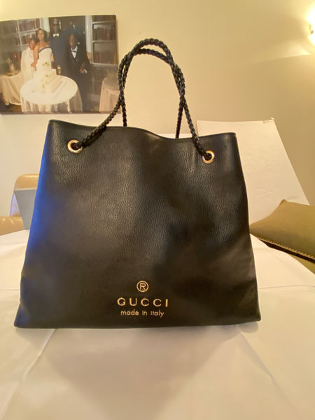 Gucci Black Leather Tote