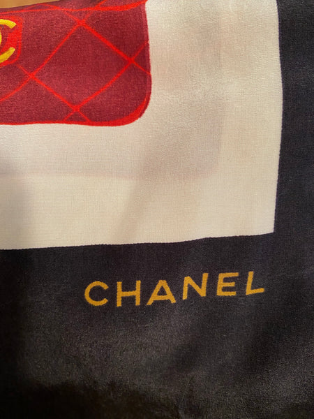 Chanel CC Logos Silk Scarf