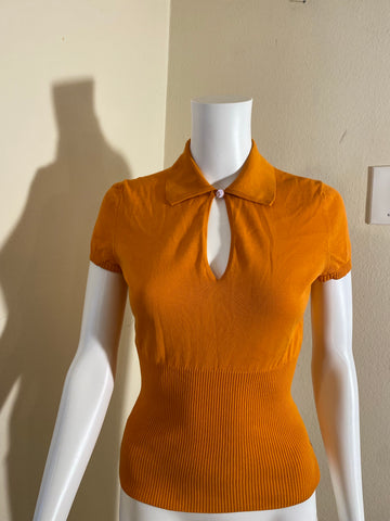 Hermès Orange Sweater Size 6