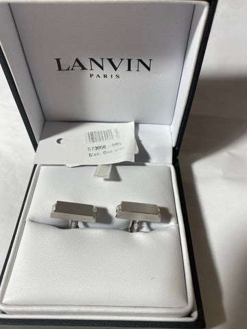 Lanvin silver cuboid cufflinks