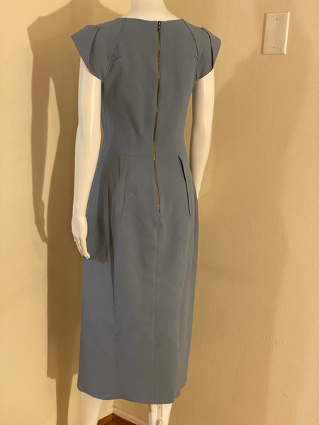 Roland Mouret Blue Embellished Neck Dress US : 8