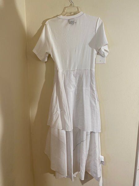 3.1 Phillip Lim T-Shirt Combo Poplin Dress White Size 6