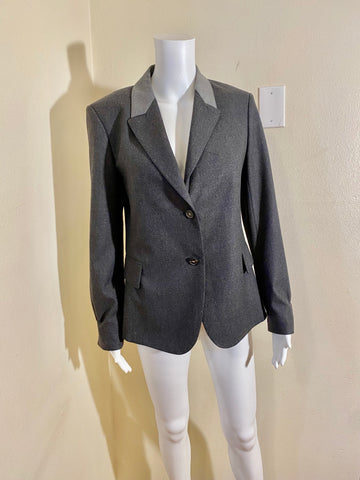 Saint Laurent Grey Wool Blazer Size 38